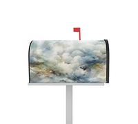 Housse de boîte aux Lettres magnétique Motif Aquarelle Abstrait, Taille Standard 53 x 64 cm, Motif Nuages Bleu Ciel dégradé, décoration pour Jardin, Cour, Maison, extérieur