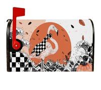 Housse de boîte aux lettres magnétique motif oiseau tropical, feuilles de citrouille, orange, pour décoration de jardin, terrasse, 45,7 x 53,3 cm