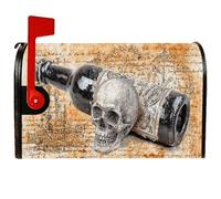 Housse de boîte aux lettres magnétique motif tête de mort pour décoration de cour avant 45,7 x 53,3 cm