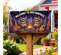 Housse de boîte aux lettres magnétique pour camping, extérieur, feu de camp, décoration de jardin, terrasse, 45,7 x 53,3 cm, violet