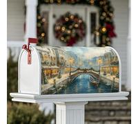 Housse de boîte aux lettres magnétique pour décoration de pelouse, poteaux de lampe à neige d'hiver pour décoration de pelouse, 45,7 x 53,3 cm