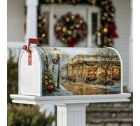 Housse de boîte aux lettres magnétique pour sapin de Noël, réverbère, décoration de jardin, terrasse, 53,3 x 64,9 cm, vert