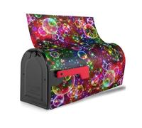 Housse de boîte aux lettres réutilisable avec motif étoiles arc-en-ciel colorées - Décoration magnétique - Protection solaire unique