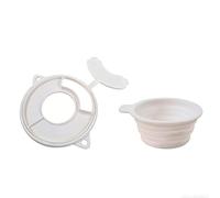 Housse de bol en silicone pour bol mélangeur sur pied pour joint anti-éclaboussures, protection contre la poussière, support résistant à la pâte, compatible avec 4,5 l et 5 l (blanc)