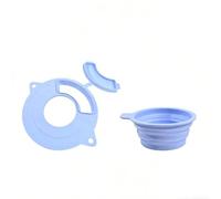 Housse de bol mélangeur en silicone avec couvercle anti-éclaboussures, 22,9 cm pour batteurs sur socle à tête inclinable de 4,5 à 5 litres, protection anti-poussière pour la cuisson (bleu)