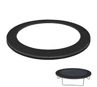 Housse de bord de trampoline 366, protection de bord de trampoline 366, résistante à la déchirure, aux UV, couvre-ressorts, résistant aux intempéries, protection de ressorts, pour trampoline (noir 366