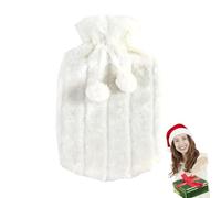 Housse de bouillotte en fausse fourrure de luxe de 2 L, réutilisable, en peluche douce et douce, pour un confort durable et durable - 30 x 20 cm