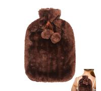 Housse de bouillotte en fausse fourrure de luxe de 2 L, réutilisable, en peluche douce et douce, pour un confort durable et durable - 30 x 20 cm