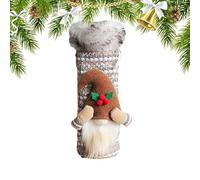 Housse de bouteille de vin | Costume de bouteille de vin de Noël | Nain de Tomte suédois, décorations de bouteille de vin, sac de vin de Noël pour décoration de table d'hôtesse, Kaki, Refer to