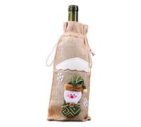 Housse de bouteille de vin de Noël avec inscription Merry Christmas Decor Holiday Elk Santa Champagne Bottle Bag Holiday Party Home Christmas Bottle Bags For Gifts