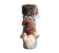 Housse de bouteille de vin suédoise Tomte Gnomes Sac cadeau pour les vacances, Nouvel An, dîner, décoration de table