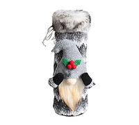 Housse de bouteille de vin suédoise Tomte Gnomes Sac cadeau pour les vacances, Nouvel An, dîner, décoration de table