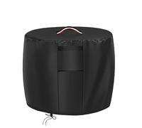 Housse de brasero d'extérieur - Bouclier rond robuste, protection durable et résistante aux UV | Ajustement réglable avec cordon de serrage, résistant aux déchirures et aux intempéries pour patio