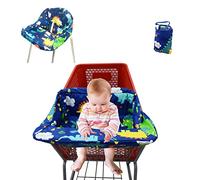 Housse de Caddie pour Bébé - Siège de Caddie et Chaise Haute, Protection Douce et Confortable avec Harnais de Sécurité, Pliable et Facile à Transporter, Lavable en Machine