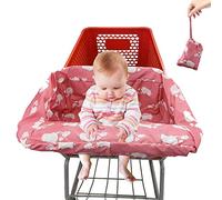 Housse de Caddie pour Bébé - Siège de Caddie et Chaise Haute, Protection Douce et Confortable avec Harnais de Sécurité, Pliable et Facile à Transporter, Lavable en Machine