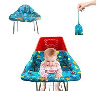 Housse de Caddie pour Bébé - Siège de Caddie et Chaise Haute, Protection Douce et Confortable avec Harnais de Sécurité, Pliable et Facile à Transporter, Lavable en Machine