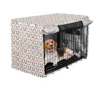 Housse de cage à carreaux Panda pour chiens et chiots avec pare-soleil enrouleur, 91,4 cm