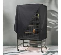 Housse de cage à oiseaux en tissu Oxford 210D offrant une protection contre la poussière et la pluie pour oiseaux de compagnie (84 x 59 x 104 cm)