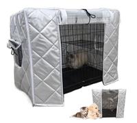 Housse de cage imperméable pour chien avec rideau de porte - Housse de protection pour chenil pour chiens de petite, moyenne et grande taille - Coussin de rechange durable pour cage (78 x 54 x 70 cm)