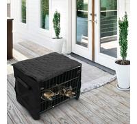 Housse de cage matelassée robuste pour chien en tissu résistant à l'eau, conçue pour une utilisation en intérieur, l'intimité et le confort, adaptée pour le dressage de cage et les voyages (taille S)