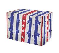 Housse de cage pour chien classique américaine rouge et bleue durable avec panneaux de fenêtre en maille avec côtés enroulables XL