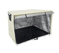 Housse de cage pour chien d'extérieur durable avec boutons élastiques pour un ajustement sûr et stable (109 x 74 x 76 cm)