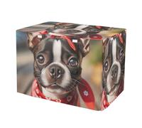 Housse de cage pour chien mignon et durable avec boucle fixe au bas pour animal domestique avec ouvertures Taille S