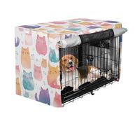 Housse de cage pour chien - Motif aquarelle de chat mignon