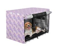Housse de cage pour chien - Pliable et portable - Pour balcon - Placement quotidien - Ciel pastel arc-en-ciel - Cheval ailé - Taille M