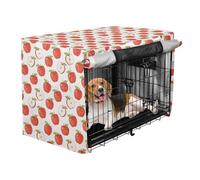 Housse de cage pour chien Pommes mignonnes avec stores enrouleurs 91,4 cm