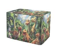Housse de cage pour chien résistante aux UV avec fenêtres en maille - Taille universelle - Motif dinosaures