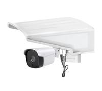 Housse De Caméra De, Housse De Protection Plastique pour Caméra Extérieure Étanche À La Pluie, Étui Universel pour Caméras De, Protection Solaire, Blanc