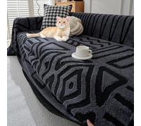 Housse de Canapé 1/2/3/4 Places, Housse de Canapé d'angle, Anti-Poussière Dessus de Lit Couverture Protège canapé Chien Chat Housse de Protection(Deep Grey,180x130cm)