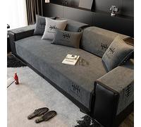 Housse De Canapé 1 2 3 4 Places RevêTement De Canapé Couverture De Canapé AntidéRapante En Chenille L/U Couvre De Canapé Universelle D'Angle Tapis De Protection Pour Chat Et Chien(110X240cm,Grey)