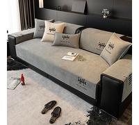 Housse De Canapé 1 2 3 4 Places RevêTement De Canapé Couverture De Canapé AntidéRapante En Chenille L/U Couvre De Canapé Universelle D'Angle Tapis De Protection Pour Chat Et Chien(90X180cm,Gray 3)