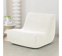 Housse De Canapé 1 Place sans Accoudoir Extensible, Fauteuil Et Pouf pour Clac, Protège-Meuble Lavable en Machine pour Salon, Couverture Anti Poils d'animaux(White)