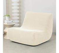 Housse De Canapé 1 Place sans Accoudoir Extensible, Fauteuil Et Pouf pour Clac, Protège-Meuble Lavable en Machine pour Salon, Couverture Anti Poils d'animaux(Beige)