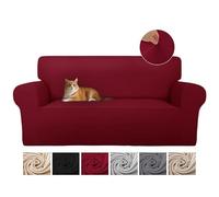 Housse de canapé 3 Places (180-260 cm), Extensible, Super élastique, avec accoudoirs, Anti-Rayures, antidérapante, pour Chiens, Chats et Animaux domestiques, Douce et Confortable