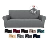 Housse De Canape 3 Places Avec Accoudoirs Jacquard Housse Canape Extensible Universelle Sofa Cover Antidérapante Couvre Cana[CA65]