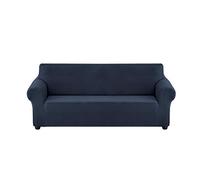 Housse de canapé 4 Places Bleu Marine - Couleur Unie, élastique, Extensible, Protection de Meubles, adaptée aux Animaux de Compagnie, Facile à Nettoyer, élégante, pour la décoration de la ma