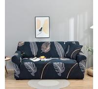 Housse De Canapé 4 Places Feuilles Grises Super Élasticité Adaptée Aux Animaux Domestiques Protège Canapé,Quatre Saisons Disponibles,Amovible Et Lavable pour Le Salon