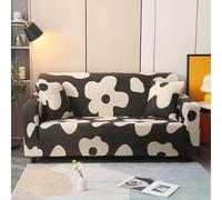 Housse De Canapé 4 Places Fleur Beige Super Élasticité Adaptée Aux Animaux Domestiques Protège Canapé,Quatre Saisons Disponibles,Amovible Et Lavable pour Le Salon
