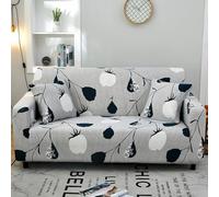 Housse De Canapé 4 Places Noir Blanc Super Élasticité Adaptée Aux Animaux Domestiques Protège Canapé,Quatre Saisons Disponibles,Amovible Et Lavable pour Le Salon