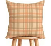 Housse De Canapé 60x60 cm Coussin Canape Jaune Coussin Decoratif Lin Impression Recto Verso avec Fermeture éclair Invisible Grille T-2LS6F