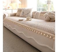 Housse de canapé antidérapante 1/2/3/4 Places, Housse de Canapé Épais et Doux à Fibres Courtes,Protege Canape lavables,Doux Couverture pour Canapé,Tapis,Rebord de Fenêtre(Light brown,70x120cm)