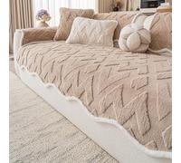 Housse de canapé antidérapante lavable pour chiens, housses de canapés sectionnelles pelucheuses, housse de canapé en peluche douce, protection de meubles, housses d'ac coffee 120*180cm/47.24*70.87in