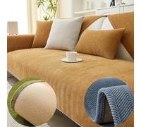 Housse de canapé chenille à rayures élégante - Tissu à chevrons, protection anti-rayures pour meubles pour canapés sectionnels, 109,2 x 180,3 cm, durable et facile à nettoyer