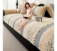 Housse de canapé Chenille de Antidérapante, Universelle Antidérapante Coussin, Quatre Saisons Universel pour Couvre DéCorative De Canapé 1 2 3 4 Places pour Salon(Grey,110x180cm)