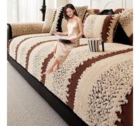 Housse de canapé Chenille de Antidérapante, Universelle Antidérapante Coussin, Quatre Saisons Universel pour Couvre DéCorative De Canapé 1 2 3 4 Places pour Salon(Brown,90x240cm)