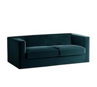 Housse de canapé Chesterfield en velours extensible antidérapant et housses de coussins séparés pour causeuses et 2 petits sièges (couleur paon)